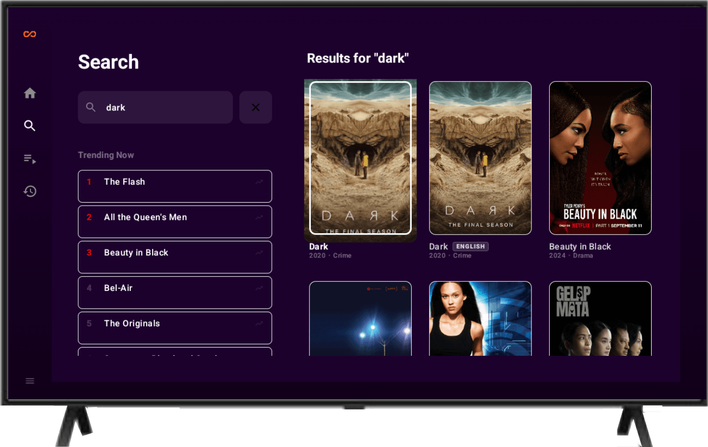 Infinite TV on Android TV